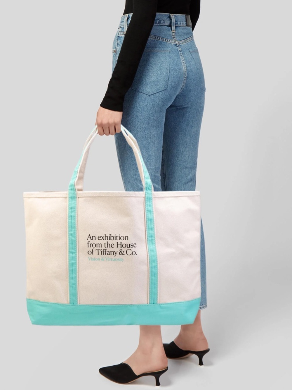 NEW TIFFANY & CO. Vision & Virtuosity Exhibit London Canvas Tote Bag Cream RARE